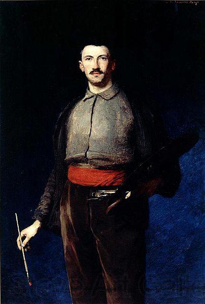 Ludwik de Laveaux Self-portrait with a palette. Spain oil painting art